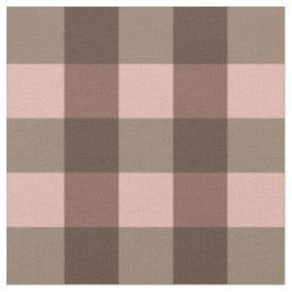 Brown Gingham Stof