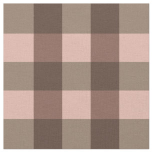 Brown Gingham Stof