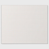 Brown Gingham Teddy Bear Neutral Baby Shower Paper Cadeaupapier (Vlak)