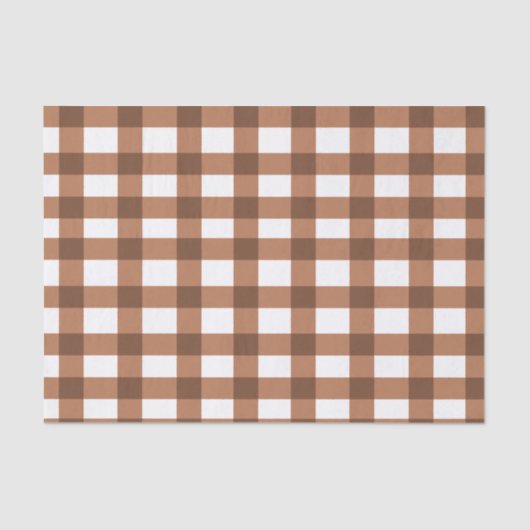 Brown Gingham Tissuepapier (Voorkant)