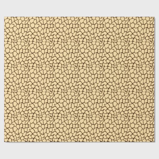 Brown Giraffe Pattern – Minimal Animal Print Cadeaupapier (Vlak)