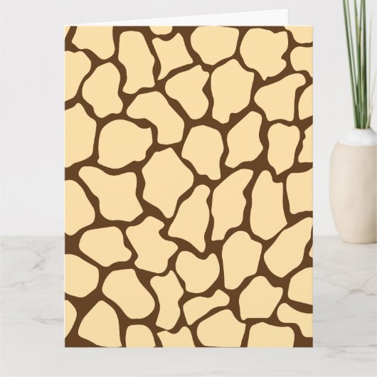 Brown Giraffe Pattern – Minimal Animal Print Kaart (Voorkant)