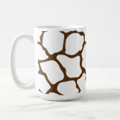 Brown Giraffe Pattern – Minimal Animal Print Koffiemok (Links)
