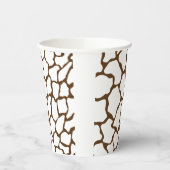 Brown Giraffe Pattern – Minimal Animal Print Papieren Bekers (Links)