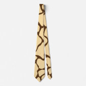 Brown Giraffe Pattern – Minimal Animal Print Stropdas (Voorkant)