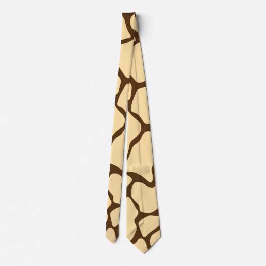 Brown Giraffe Pattern – Minimal Animal Print Stropdas (Achterkant)