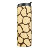Brown Giraffe Pattern – Minimal Animal Print Thermosbeker (Gedraaid links)