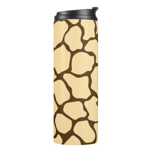 Brown Giraffe Pattern – Minimal Animal Print Thermosbeker (Gedraaid links)