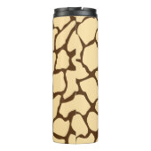 Brown Giraffe Pattern – Minimal Animal Print Thermosbeker (Achterkant)