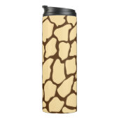 Brown Giraffe Pattern – Minimal Animal Print Thermosbeker (Geroteerd rechts)