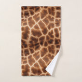 Brown Giraffe Print Bad Handdoek (Handdoek)