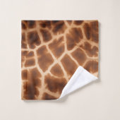 Brown Giraffe Print Bad Handdoek (Wasdoekje)