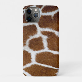 Brown Giraffe Print Faux Fur Realistic Skin Case-Mate iPhone Case