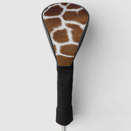 Brown Giraffe Print Faux Fur Realistic Skin Golfheadcover