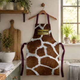 Brown Giraffe Print Faux Fur Realistic Skin Schort