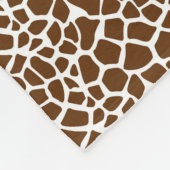 Brown Giraffe Print Fleece Deken (Hoek)