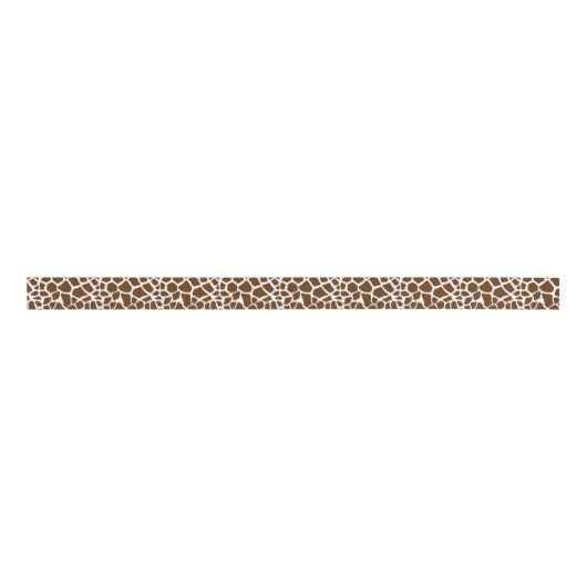 Brown Giraffe Print Grosgrain Lint (Voorkant)