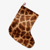 Brown Giraffe Print Grote Kerstsok (Voorkant (Hangend))