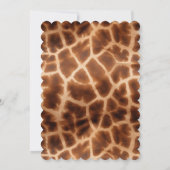 Brown Giraffe Print Kaart (Achterkant)