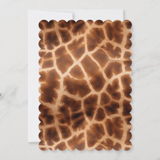 Brown Giraffe Print Kaart (Achterkant)