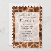 Brown Giraffe Print Kaart (Voorkant)