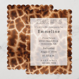 Brown Giraffe Print Kaart