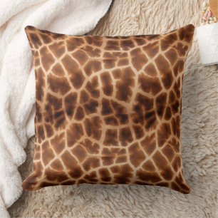 Brown Giraffe Print Kussen