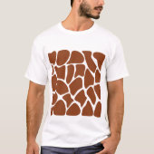 Brown Giraffe Print Pattern. T-shirt (Voorkant)