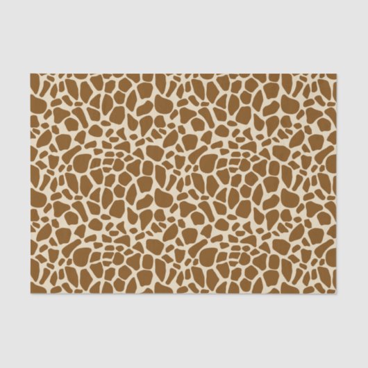 Brown Giraffe Print Pattern Tissuepapier (Voorkant)