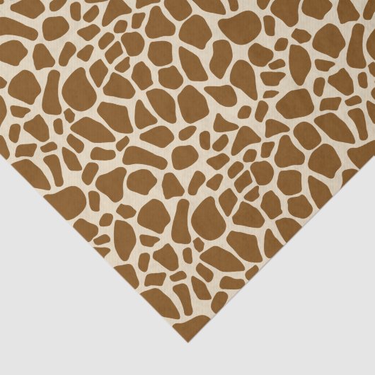 Brown Giraffe Print Pattern Tissuepapier (Detail)