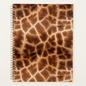Brown Giraffe Print Planner (Voorkant)