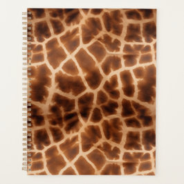 Brown Giraffe Print Planner
