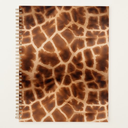 Brown Giraffe Print Planner (Voorkant)
