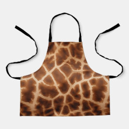 Brown Giraffe Print Schort