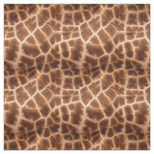 Brown Giraffe Print Stof
