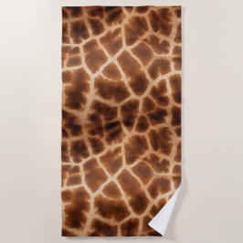 Brown Giraffe Print Strandlaken