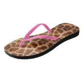 Brown Giraffe Print Teenslippers (Schuin)