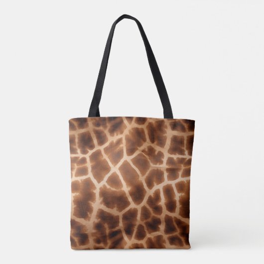 Brown Giraffe Print Tote Bag (Achterkant)