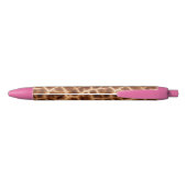 Brown Giraffe Print Zwarte Inkt Pen (Achterkant)