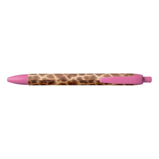 Brown Giraffe Print Zwarte Inkt Pen (Achterkant)