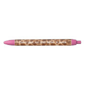 Brown Giraffe Print Zwarte Inkt Pen (Voorkant)