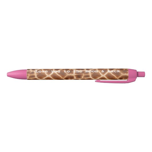 Brown Giraffe Print Zwarte Inkt Pen (Bodem)