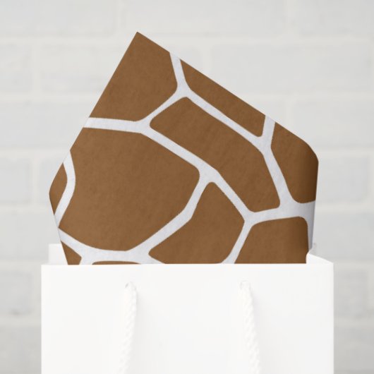 Brown Giraffe Tissuepapier (Cadeauzakje)