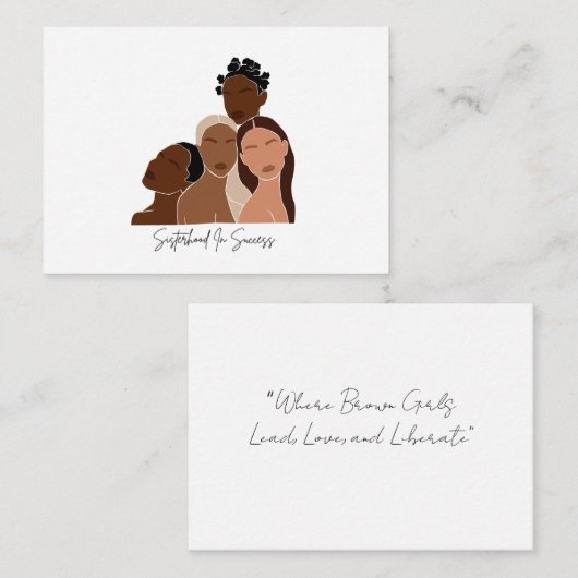 Brown Girls Note Kaart Notitiekaartje (Voorkant / Achterkant)