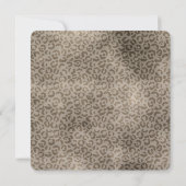 Brown Glam Leopard Print, bespaar de datum Kaart (Achterkant)