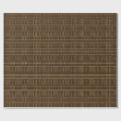 Brown Glen Check Houndstooth Pset Pattern Cadeaupapier (Vlak)