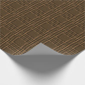 Brown Glen Check Houndstooth Pset Pattern Cadeaupapier (Hoek)