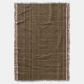 Brown Glen Check Houndstooth Pset Pattern Deken (Voorkant Verticaal)