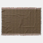 Brown Glen Check Houndstooth Pset Pattern Deken (Voorkant)