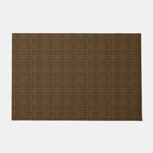 Brown Glen Check Houndstooth Pset Pattern Deurmat (Voorkant)